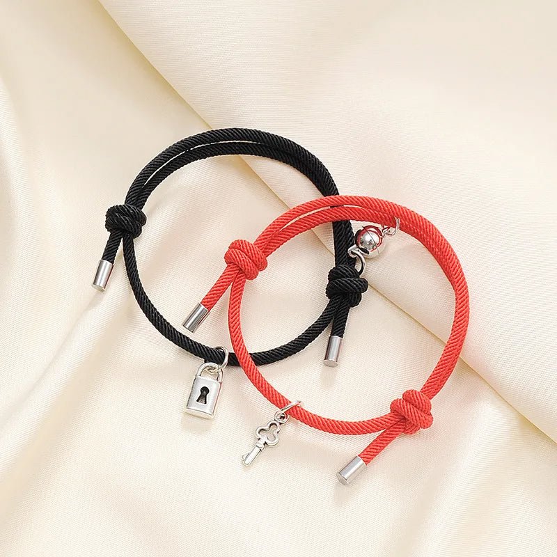 Strong Magnetic Lock Key Bracelet Set