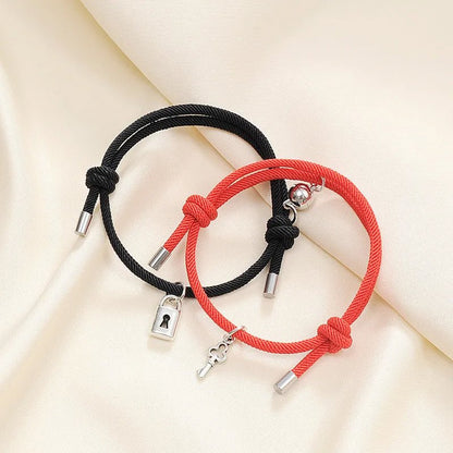 Strong Magnetic Lock Key Bracelet Set