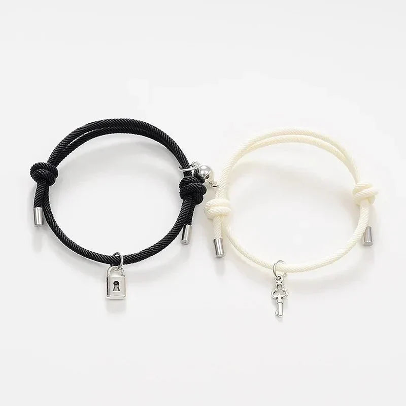 Strong Magnetic Lock Key Bracelet Set
