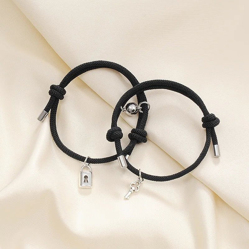 Strong Magnetic Lock Key Bracelet Set