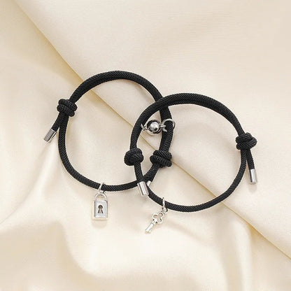 Strong Magnetic Lock Key Bracelet Set