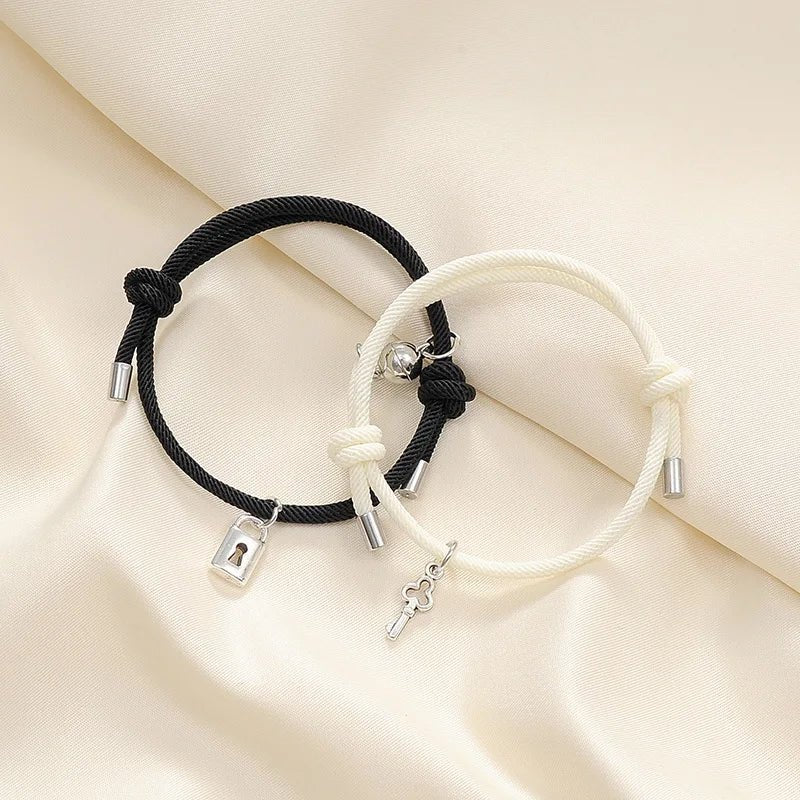 Strong Magnetic Lock Key Bracelet Set