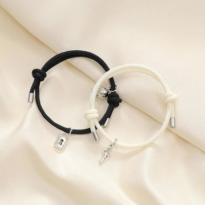 Strong Magnetic Lock Key Bracelet Set