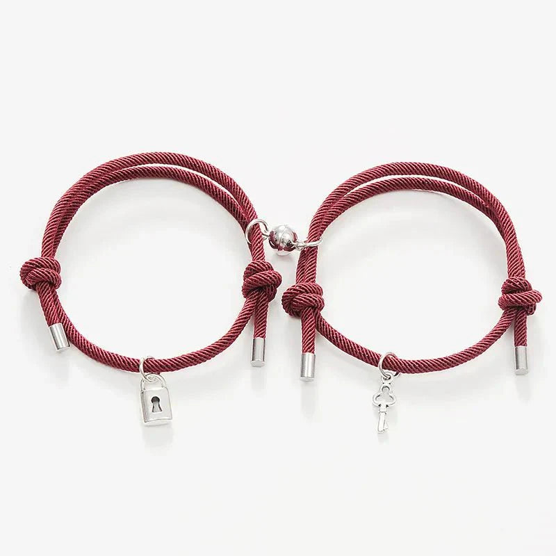 Strong Magnetic Lock Key Bracelet Set
