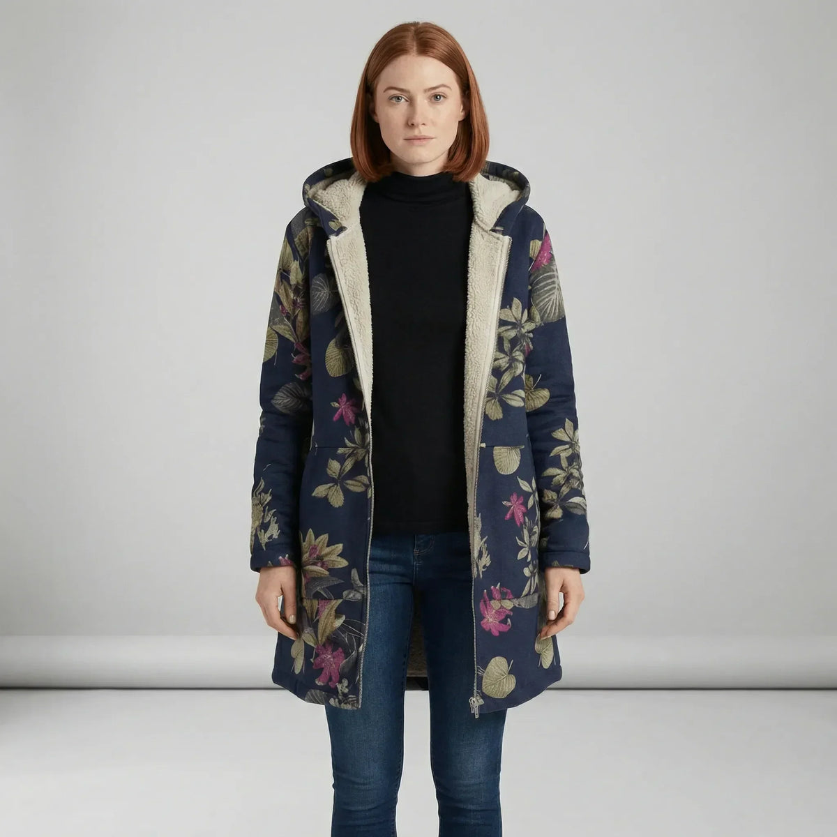 Long Fitted Hooded Jacket