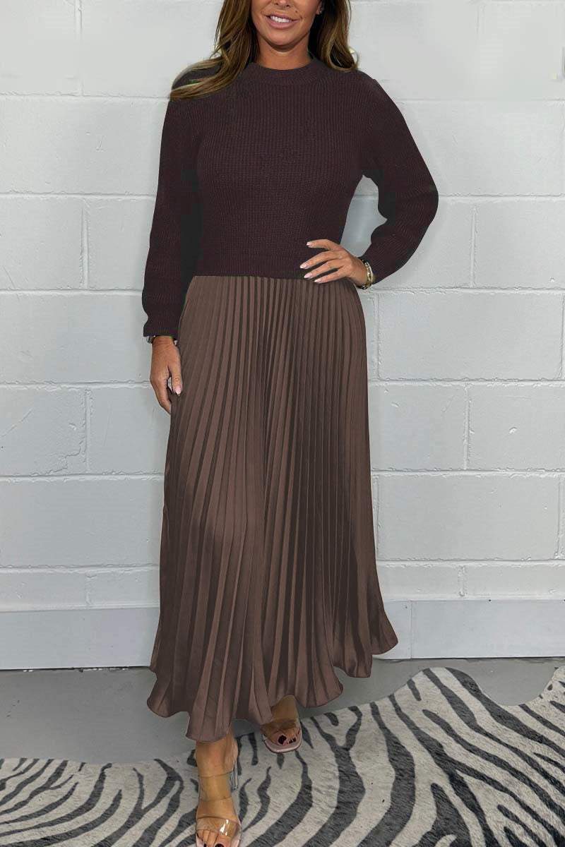 Long Sleeve Jumper & Pleated Bottom Dress