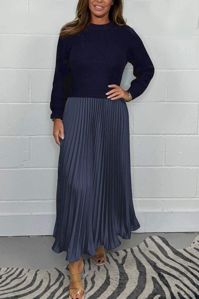 Long Sleeve Jumper & Pleated Bottom Dress