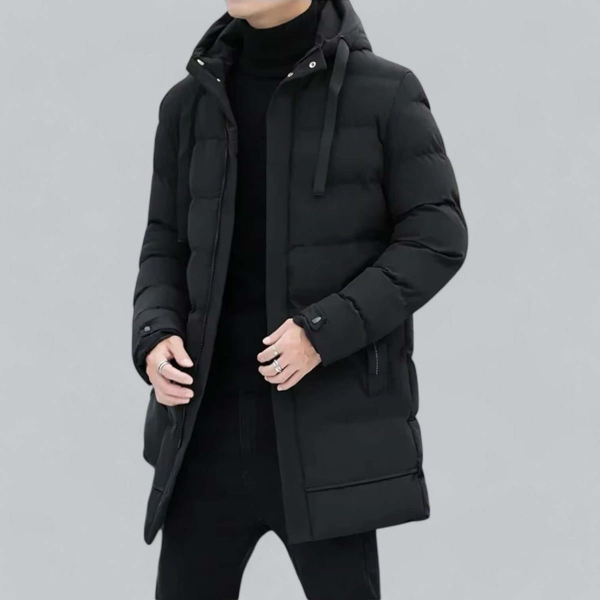 Longline Padded Winter Parka Coat