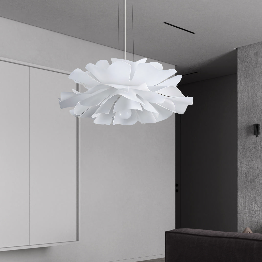 Elegant White Glass Pendant Lamp for Dining Room