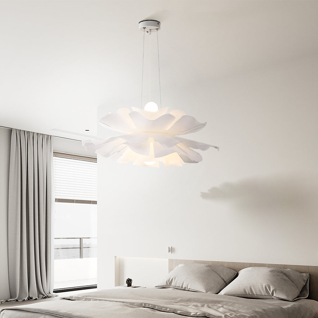 Elegant White Glass Pendant Lamp for Dining Room