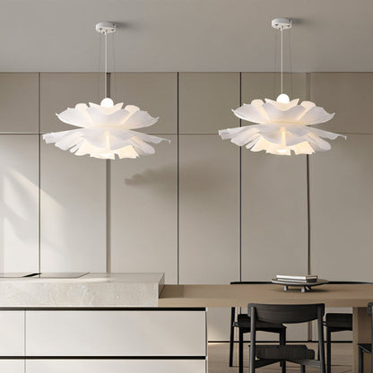 Elegant White Glass Pendant Lamp for Dining Room