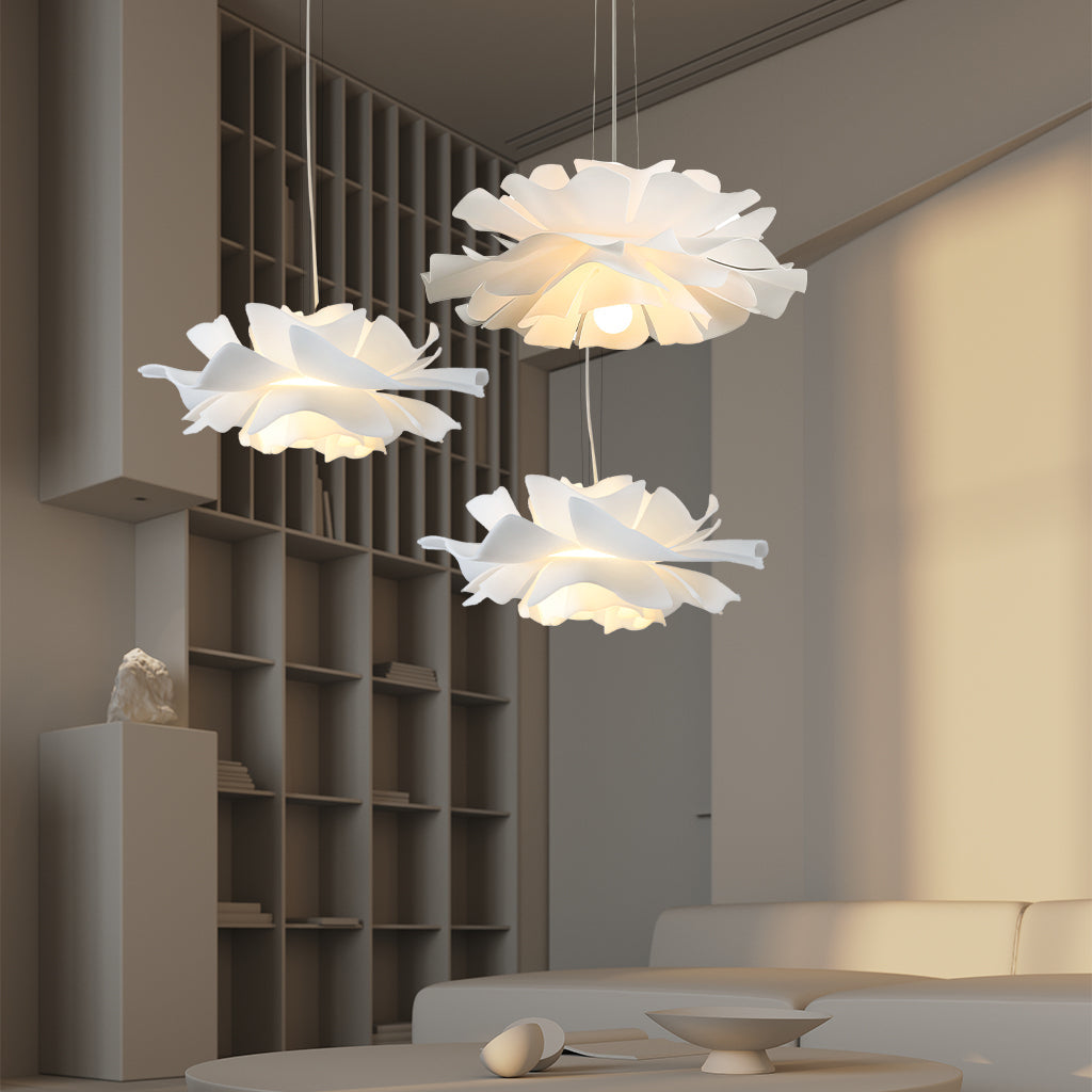 Elegant White Glass Pendant Lamp for Dining Room - Cofik