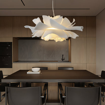 Elegant White Glass Pendant Lamp for Dining Room