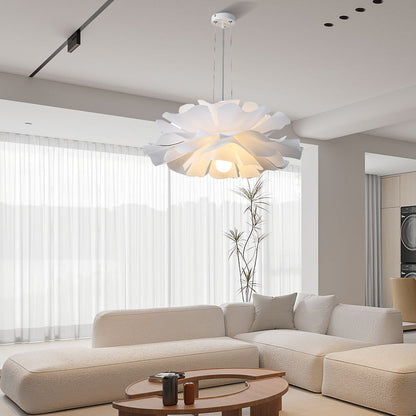 Elegant White Glass Pendant Lamp for Dining Room