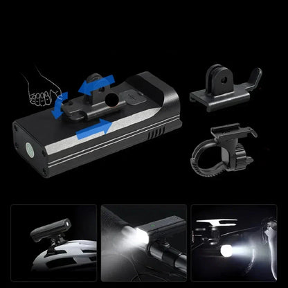Bright 5000 Lumen LED Bike Front Light Rechargeable