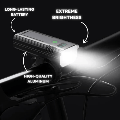 Bright 5000 Lumen LED Bike Front Light Rechargeable