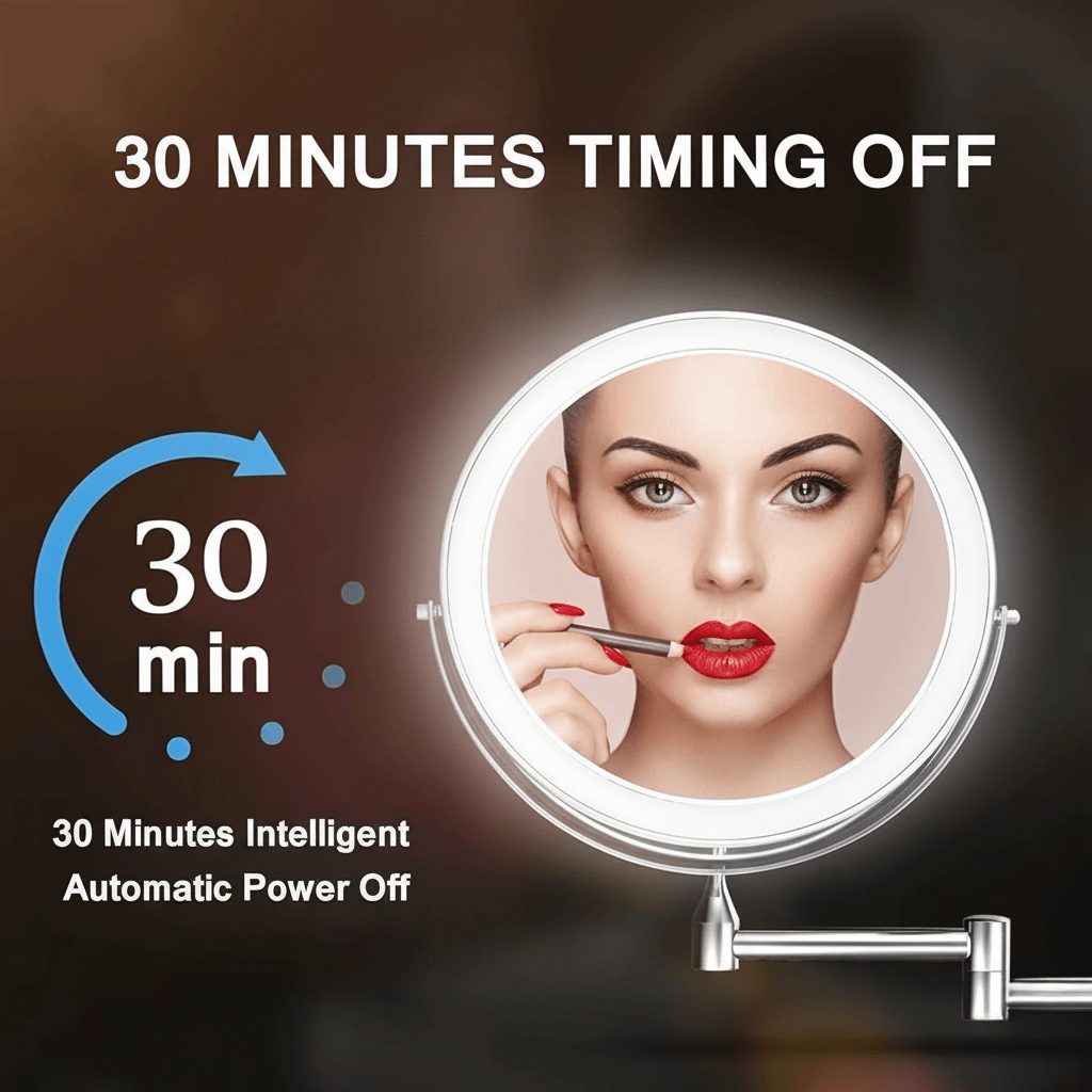 Bright LED Makeup Mirror with Rechargeable Touch Screen