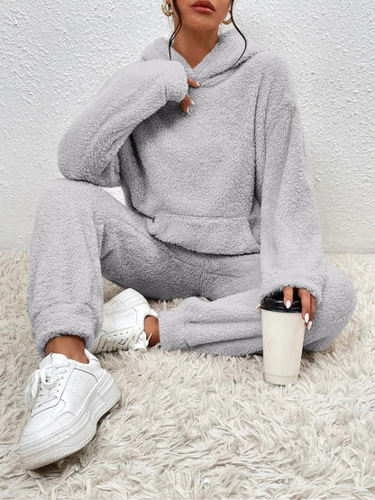 LuxeCuddle Ultra-Comfortable Teddy Hoodie Pajama | Treat Yourself to Unmatched Comfort and Style for Relaxation at Home