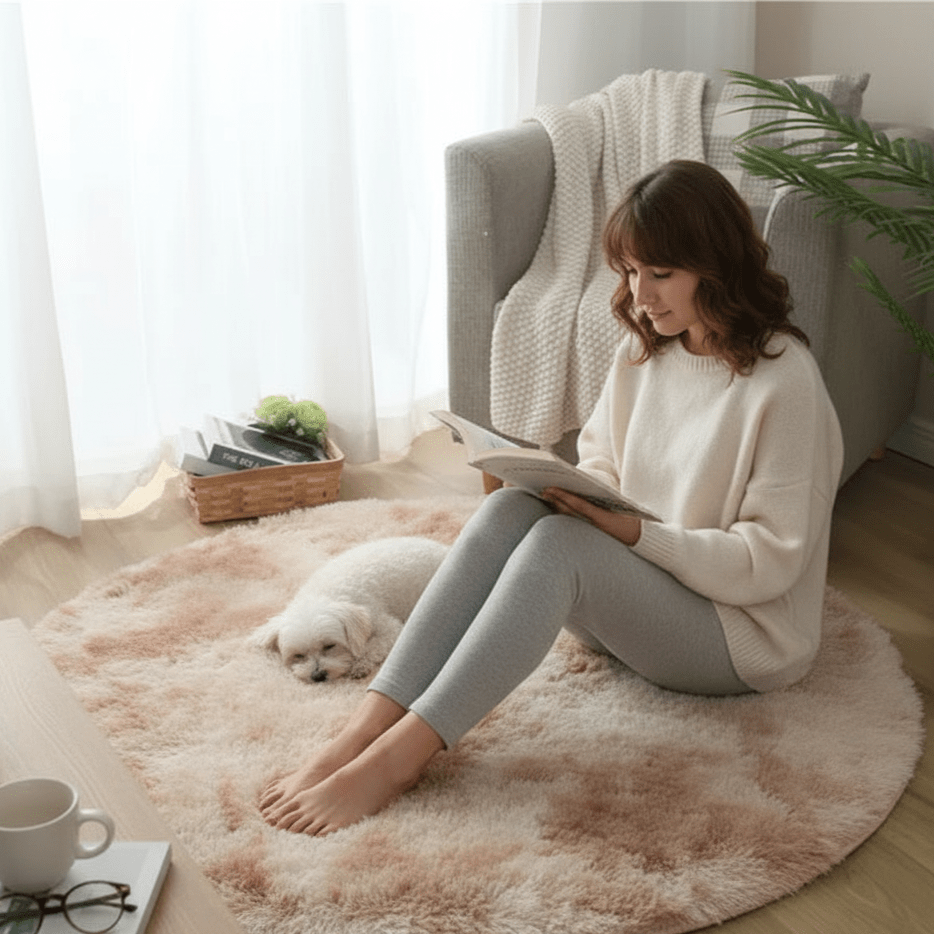 Soft Plush Round Area Rug - Cofik