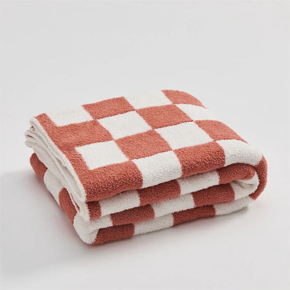 Cozy Checked Throw Blanket