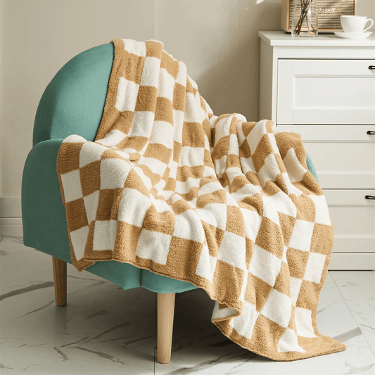 Cozy Checked Throw Blanket - Cofik
