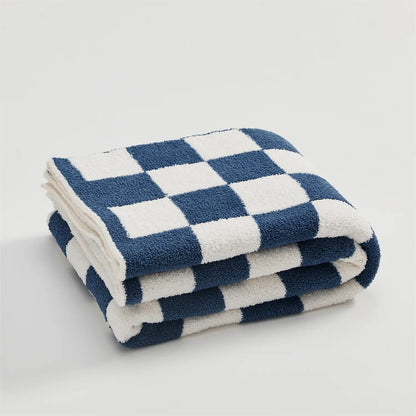 Cozy Checked Throw Blanket