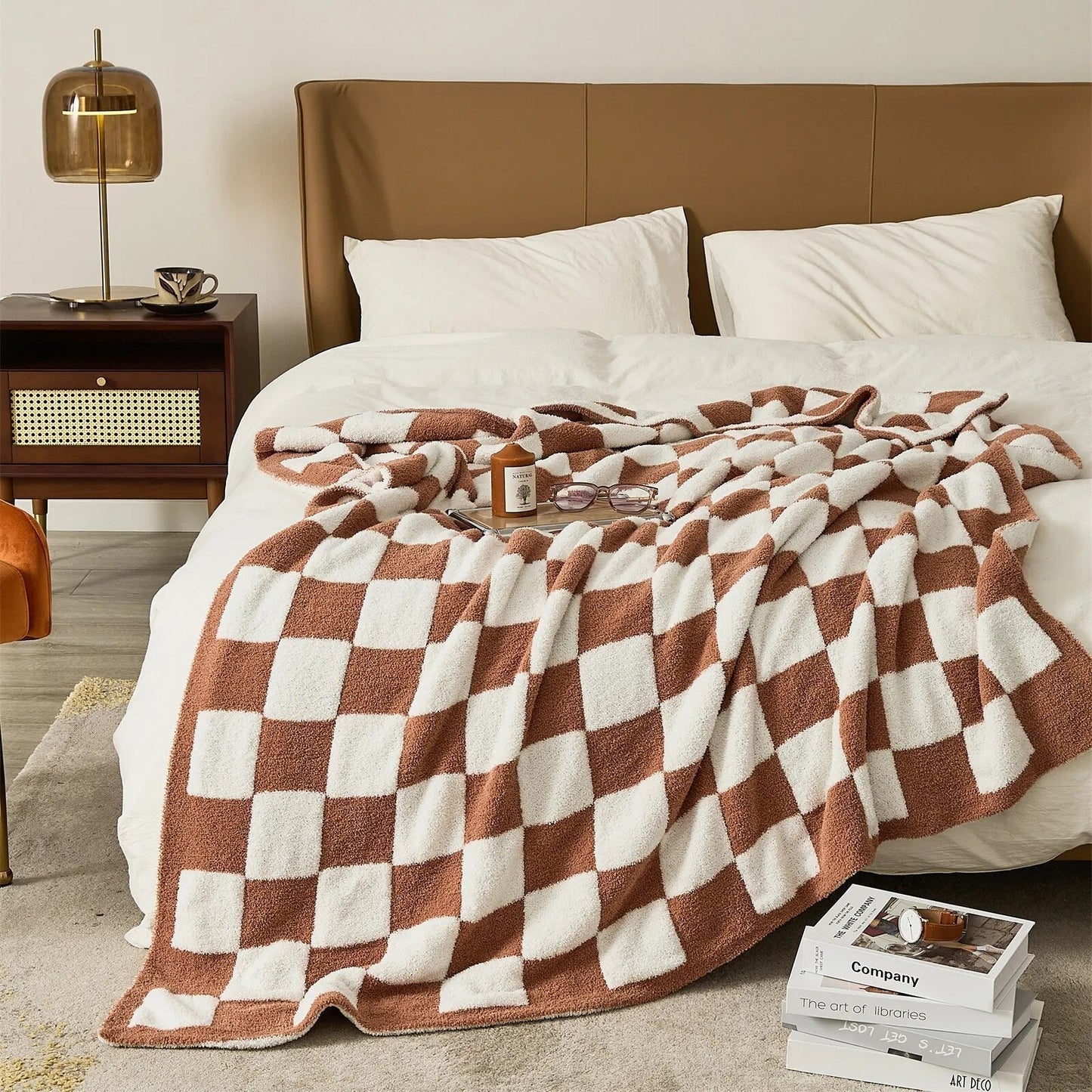 Cozy Checked Throw Blanket