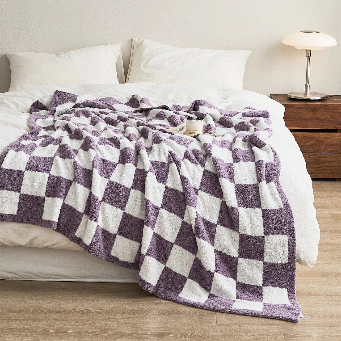 Cozy Checked Throw Blanket