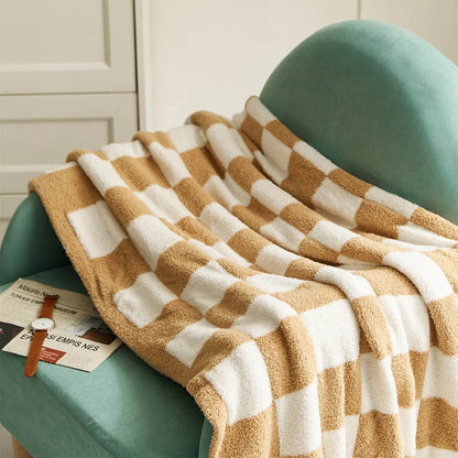 Cozy Checked Throw Blanket