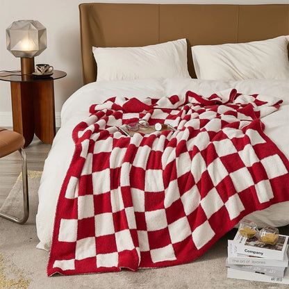 Cozy Checked Throw Blanket