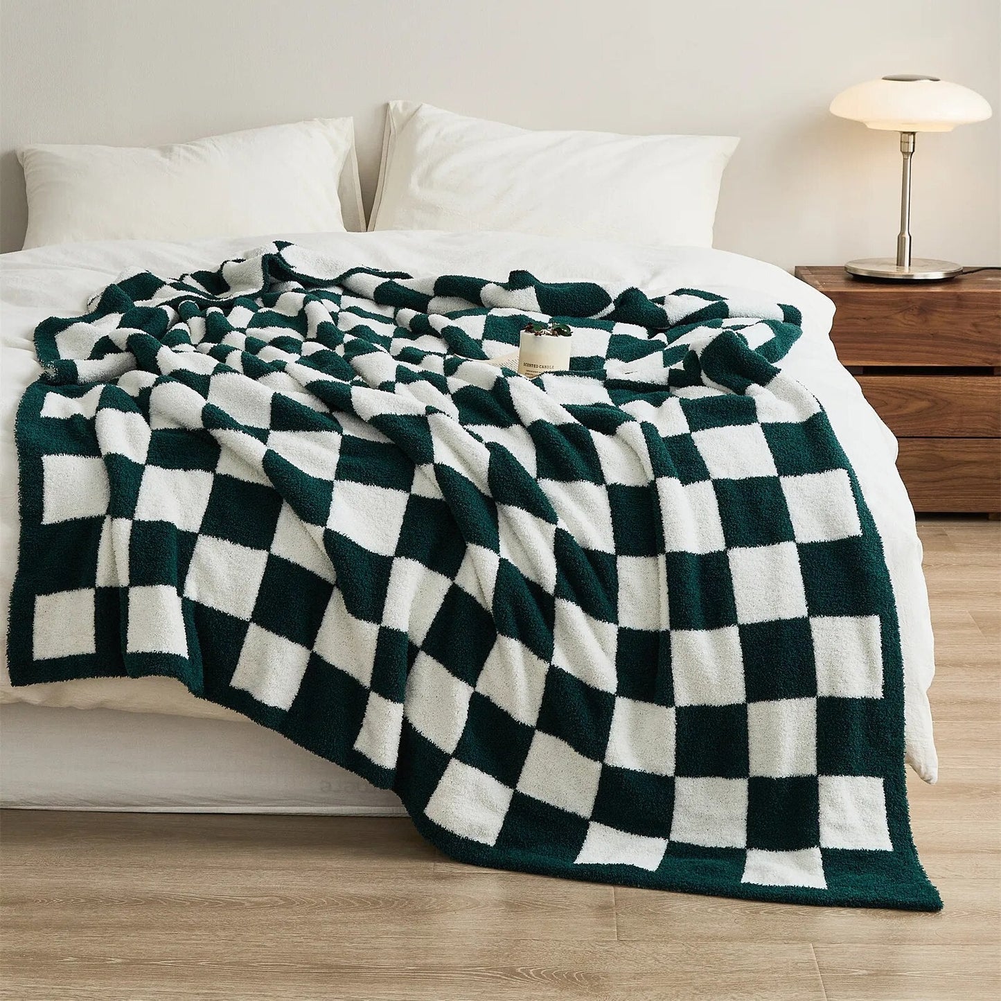 Cozy Checked Throw Blanket