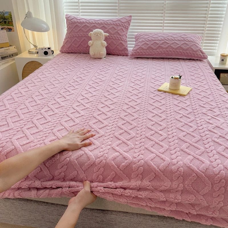 Soft Stretchy Fitted Bed Sheet Set with Elastic
