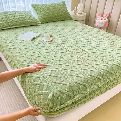 Soft Stretchy Fitted Bed Sheet Set with Elastic