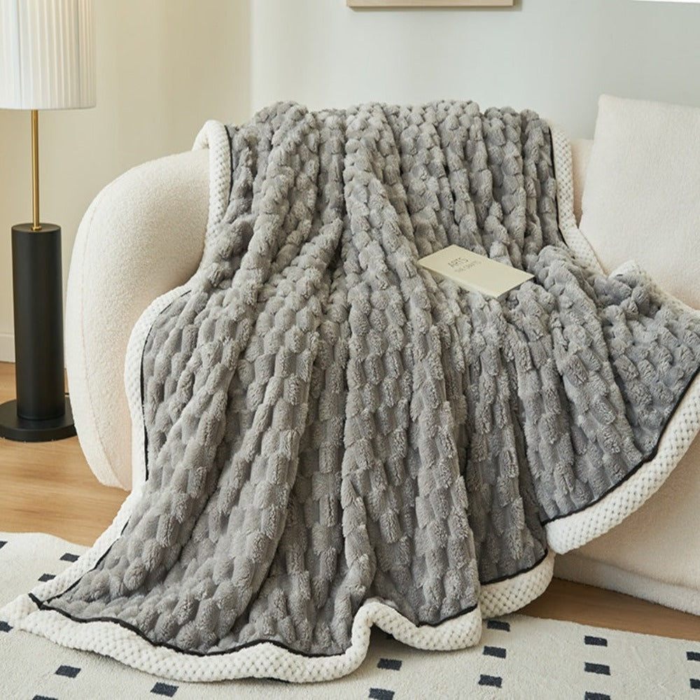 Cozy Faux Fur Warm Throw Blanket