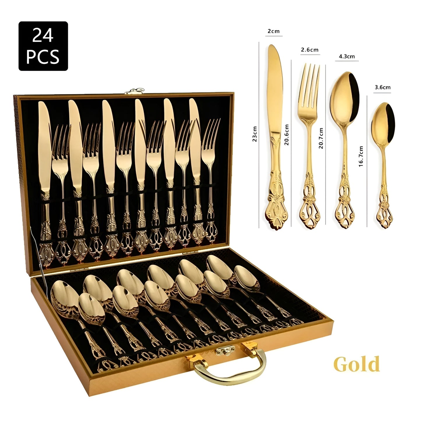 Premium 24pc Stainless Steel Cutlery Set
