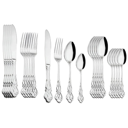 Premium 24pc Stainless Steel Cutlery Set
