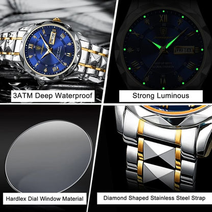 Luxury Waterproof Men's Watch from a Premium Brand with Luminous Function