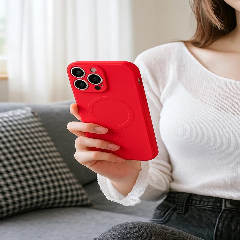 Flexible Magnetic Silicone iPhone 17 Case - Cofik