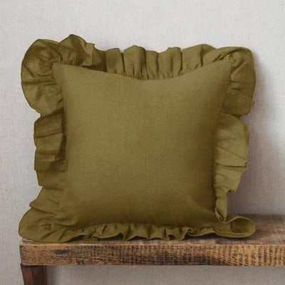 Soft Ruffled Pillow Cover