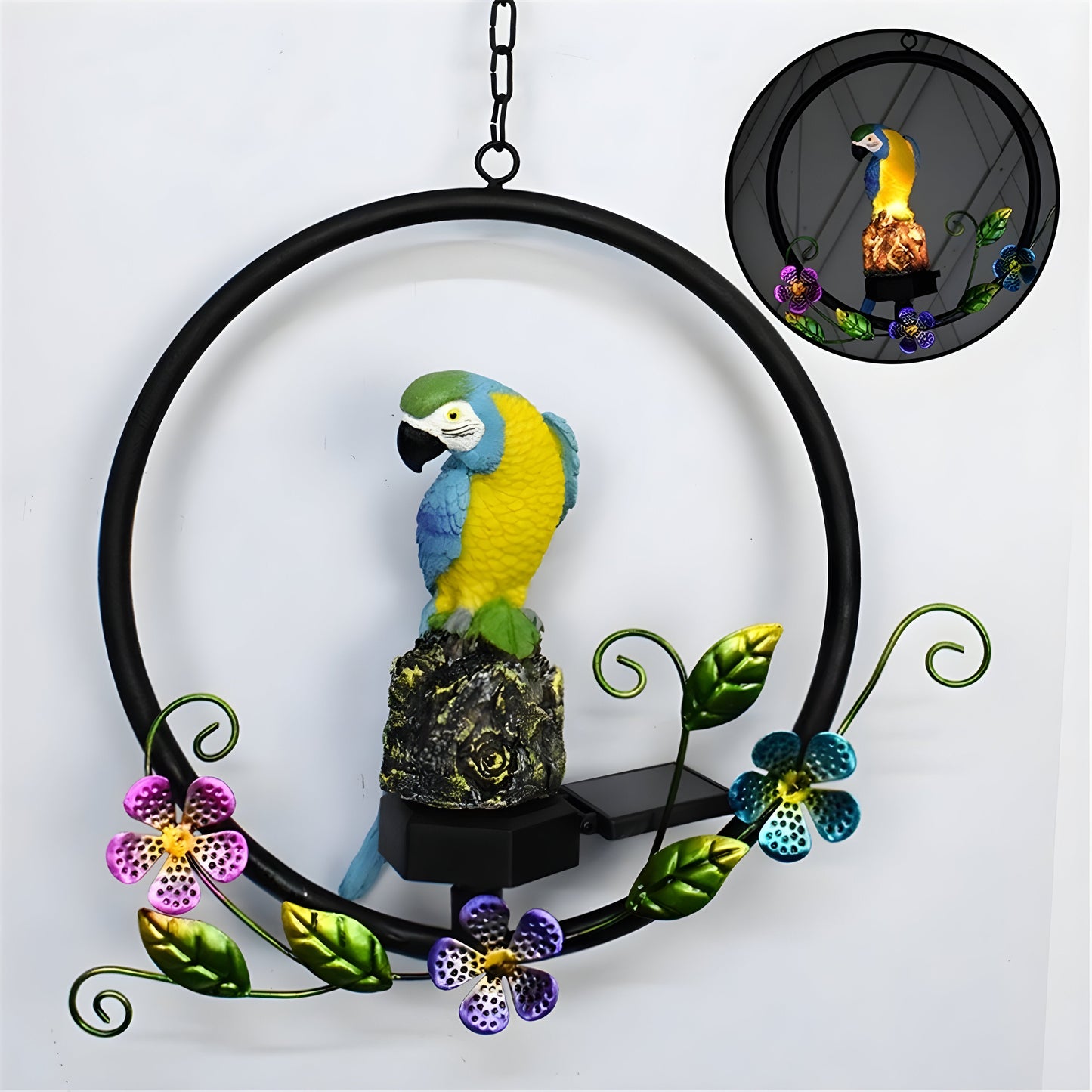 Outdoor Solar Owl Pendant Light