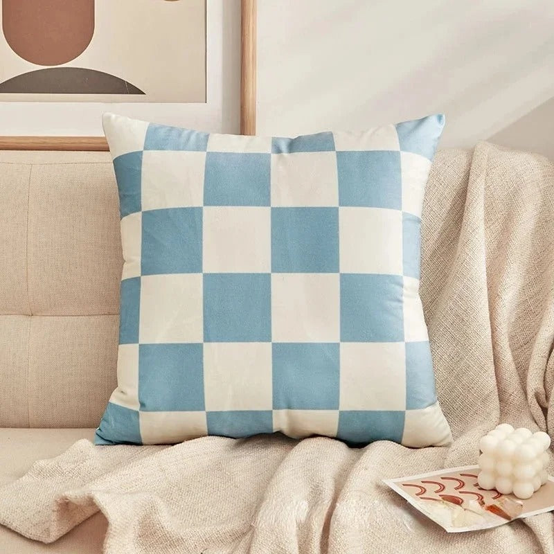 Modern Checkered Pillow – Chic Home Decor Accent