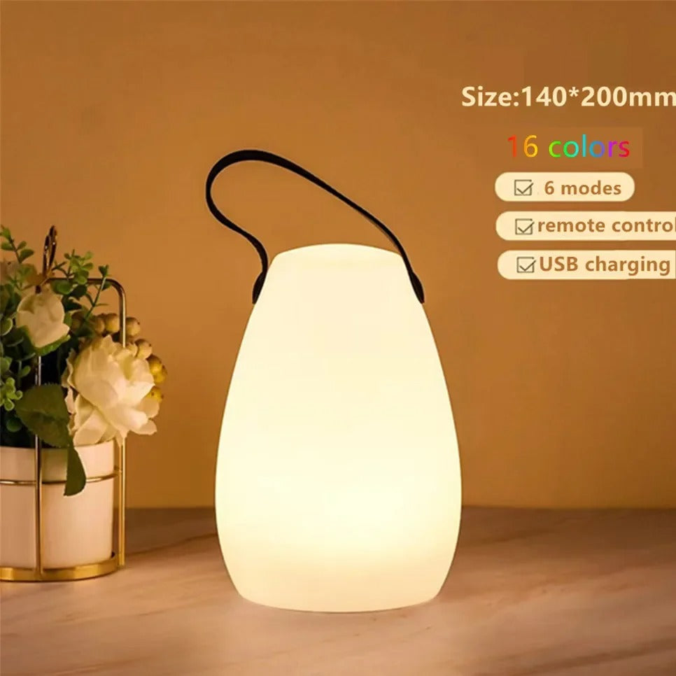 Compact Wireless LED Table Lamp with Remote