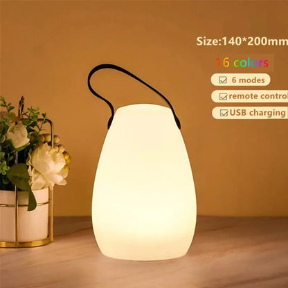 Compact Wireless LED Table Lamp with Remote