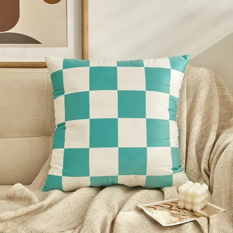Modern Checkered Pillow – Chic Home Decor Accent