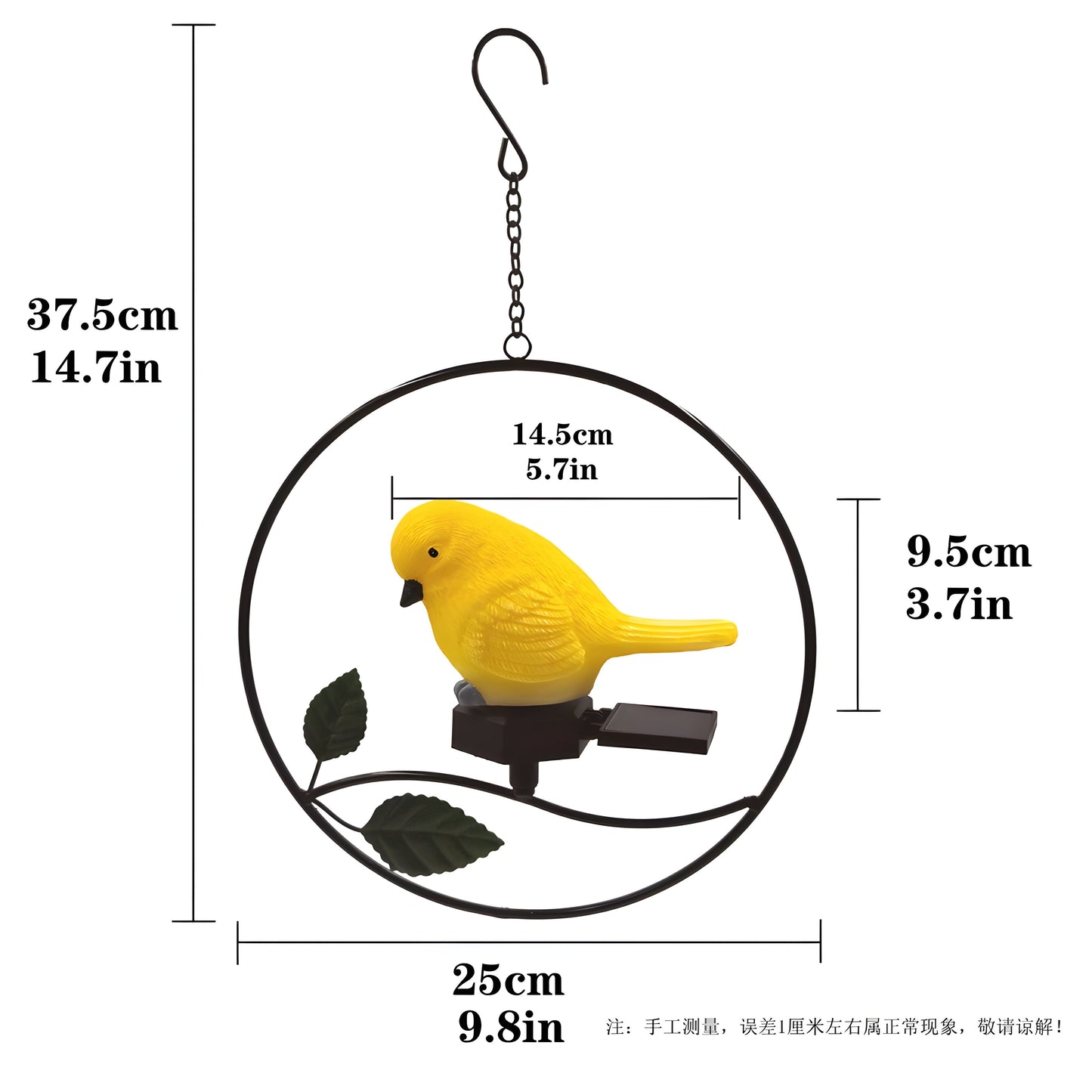 Outdoor Solar Owl Pendant Light
