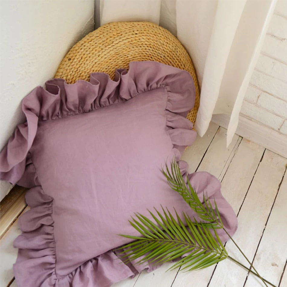 Soft Ruffled Pillow Cover