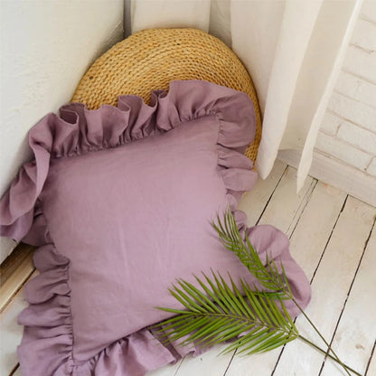 Soft Ruffled Pillow Cover