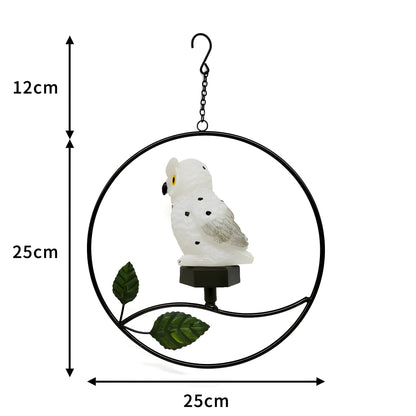 Outdoor Solar Owl Pendant Light