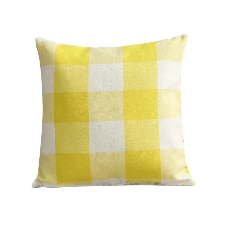 Classic Plaid Home Cushion Cover