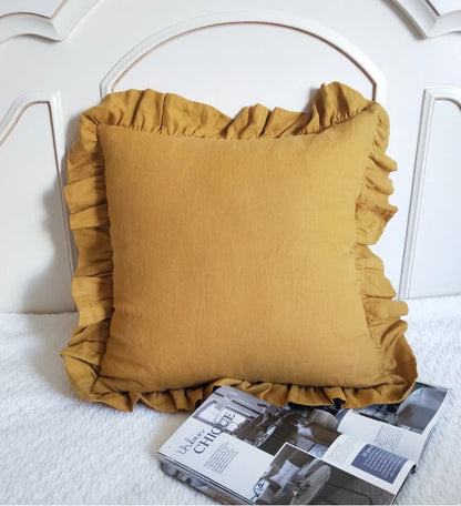Soft Ruffled Pillow Cover
